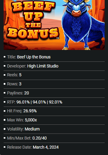 Beef Up the Bonus